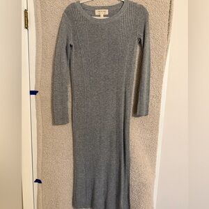 Cloth & Stone Gray Knit Long Sleeve Dress